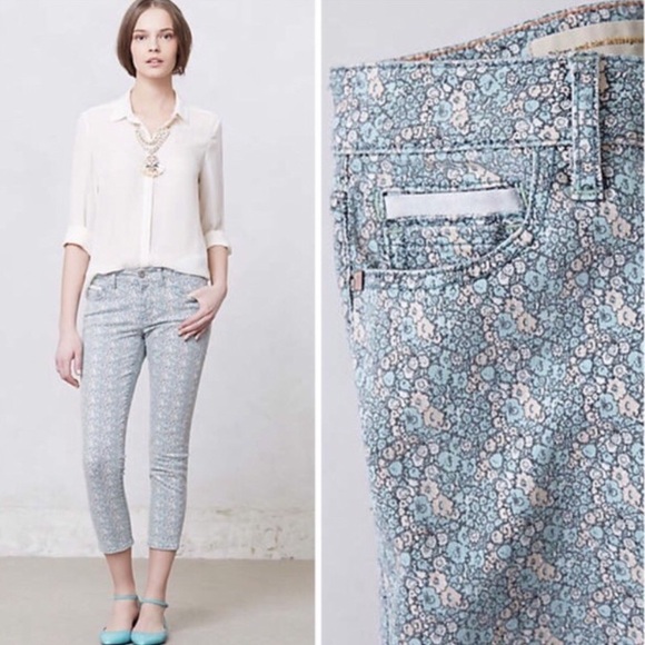 Anthropologie Denim - NWT Anthropologie Pilcro Stet Floral Crop Jeans 27